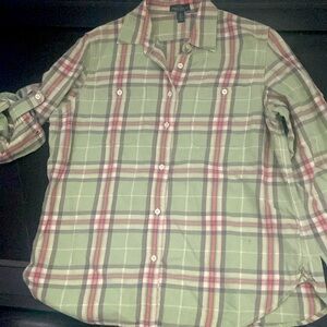Ralph Lauren Women’s Button down Flannel Shirt Sz XL